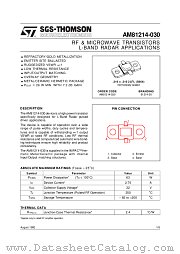 AM81214-030 datasheet pdf ST Microelectronics