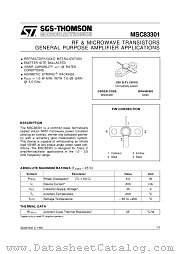 MSC83301 datasheet pdf ST Microelectronics
