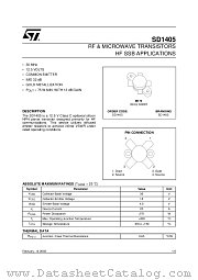 SD1405 datasheet pdf ST Microelectronics