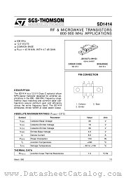 SD1414 datasheet pdf ST Microelectronics