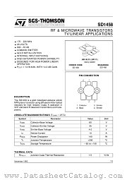 SD1458 datasheet pdf ST Microelectronics