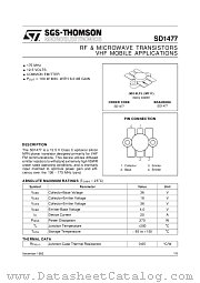 SD1477 datasheet pdf ST Microelectronics