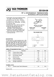 SD1534-08 datasheet pdf ST Microelectronics