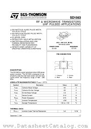 SD1563 datasheet pdf ST Microelectronics