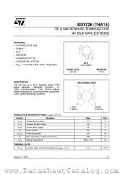 SD1726 datasheet pdf ST Microelectronics