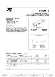 STM915-16 datasheet pdf ST Microelectronics