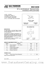 MSC1004M datasheet pdf ST Microelectronics