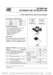 BYT261PIV-400 datasheet pdf ST Microelectronics