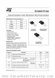 BYW80F-200 datasheet pdf ST Microelectronics