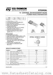 STD3N30L-1 datasheet pdf ST Microelectronics
