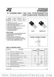 STW6NA80 datasheet pdf ST Microelectronics