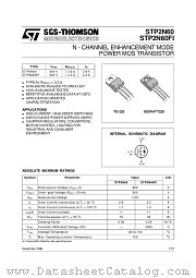 STP2N60 datasheet pdf ST Microelectronics