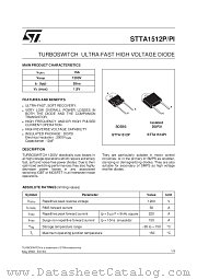 STTA1512PI datasheet pdf ST Microelectronics