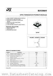 BUV298AV datasheet pdf ST Microelectronics