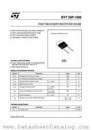 BYT30P-1000 datasheet pdf ST Microelectronics