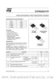 STPR820F datasheet pdf ST Microelectronics