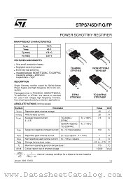 STPS745F datasheet pdf ST Microelectronics