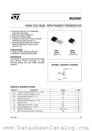 BUXD87 datasheet pdf ST Microelectronics