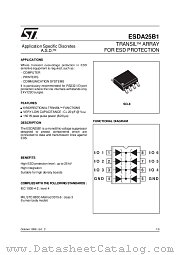 ESDA25B1 datasheet pdf ST Microelectronics