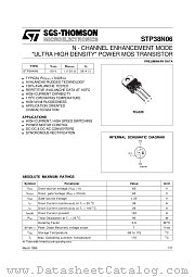 STP38N06 datasheet pdf ST Microelectronics