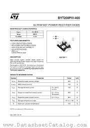 BYT200PIV-400 datasheet pdf ST Microelectronics