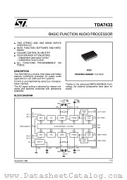 TDA7433D datasheet pdf ST Microelectronics