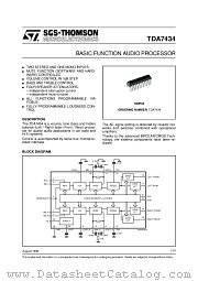 TDA7434 datasheet pdf ST Microelectronics