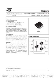 TPN3021 datasheet pdf ST Microelectronics