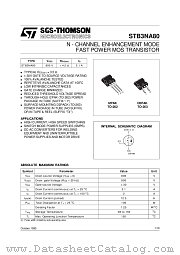 STB3NA80 datasheet pdf ST Microelectronics