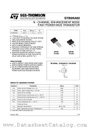 STB6NA60 datasheet pdf ST Microelectronics