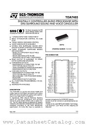 TDA7465 datasheet pdf ST Microelectronics