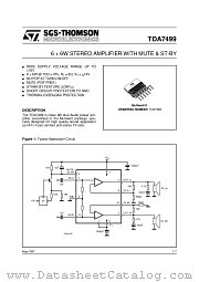 TDA7499 datasheet pdf ST Microelectronics