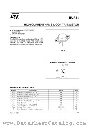 BUR51 datasheet pdf ST Microelectronics