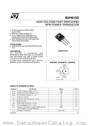 BUH515D datasheet pdf ST Microelectronics