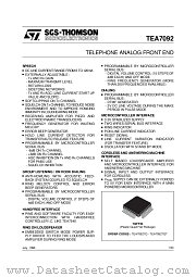 TEA7092 datasheet pdf ST Microelectronics