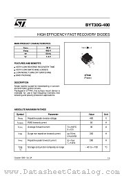 BYT30G-400 datasheet pdf ST Microelectronics