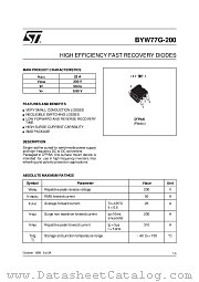 BYW77G-200 datasheet pdf ST Microelectronics