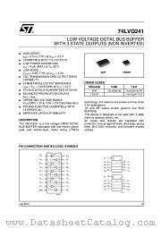 74LVQ241TTR datasheet pdf ST Microelectronics