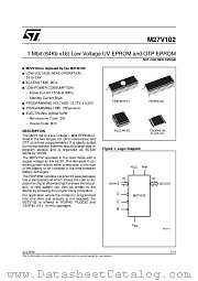 M27V102 datasheet pdf ST Microelectronics