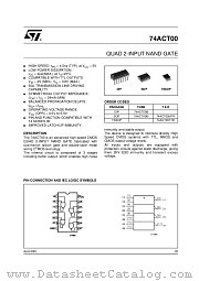 74ACT00MTR datasheet pdf ST Microelectronics