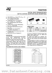 74ACT245TTR datasheet pdf ST Microelectronics