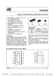 74ACT257B datasheet pdf ST Microelectronics