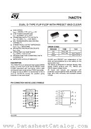 74ACT74TTR datasheet pdf ST Microelectronics