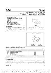 SD2900 datasheet pdf ST Microelectronics