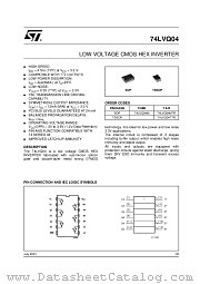 74LVQ04M datasheet pdf ST Microelectronics