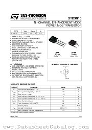 STD9N10 datasheet pdf ST Microelectronics