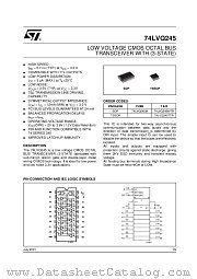 74LVQ245TTR datasheet pdf ST Microelectronics