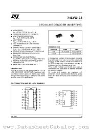 74LVQ138MTR datasheet pdf ST Microelectronics
