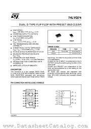 74LVQ74MTR datasheet pdf ST Microelectronics
