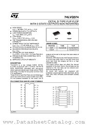 74LVQ374TTR datasheet pdf ST Microelectronics
